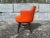 Wood 1950s Mid Century Orange and Black Swivel Arm Chair Attributed to Edward Wormley Dunbar For Sale - Image 7 of 12