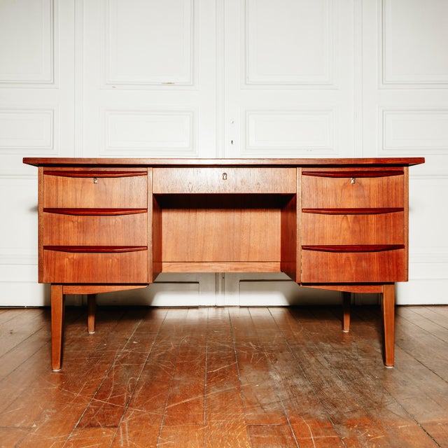 Vintage Teak Double Desk, 1960s For Sale - Image 9 of 9