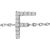 Contemporary 10K White Gold Diamond Accent "F" Initial Charm and Link Bracelet For Sale - Image 3 of 6