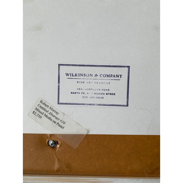 Brown 1990s "Untitled #10" Modern Abstract Mixed-Media Painting by Robert Murray, Framed For Sale - Image 8 of 12