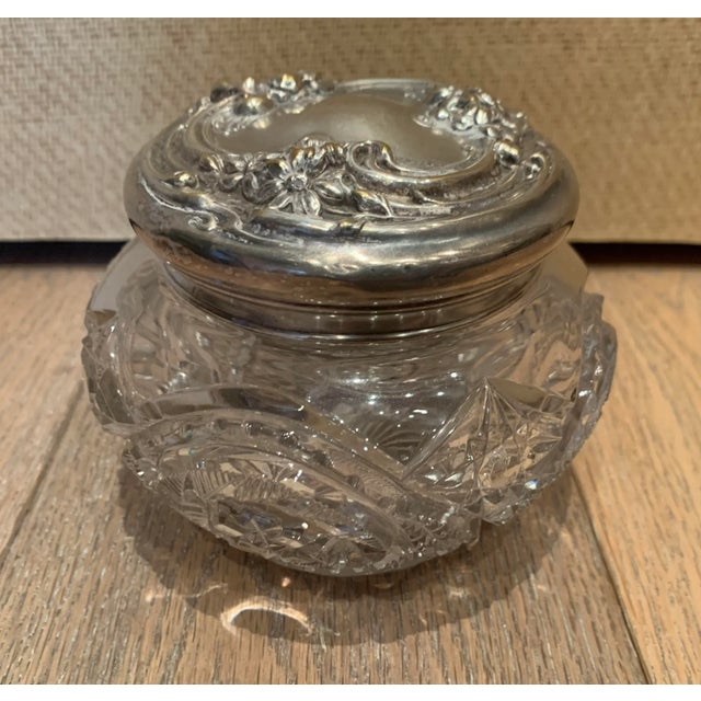 Glass 1920s Glass Boudoir Jar For Sale - Image 7 of 7