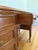 Vintage Edwardian-Style Oak Pedestal Desk With Casters For Sale - Image 4 of 10