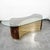 1970s Mid Century Modern Dining Table Glass Curved Mirrored Velvet Attributed to Willy Rizzo Italy For Sale - Image 5 of 10