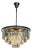 Aloadecor 8-Lights Modern Black 4-Tier Round Crystal Fringe Chandelier For Sale