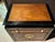 This is a CENTURY Chin Hua by Raymond Sobota Asian Chinoiserie Nightstand Black lacquer frame, burl wood accents and brass...