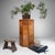 Striking Japanese wooden kadai, a tall plant stand or decorative display pedestal, made as a sotsugyō kinen seisaku: a...