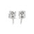 Metal Unisex 18k White Gold 4 Prong Push Back 0.60ct Round Diamond Stud Earrings, A Pair For Sale - Image 7 of 8