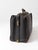 Antique 1920s Black Leather Suitcase With Brass Hardware For Sale - Image 6 of 14