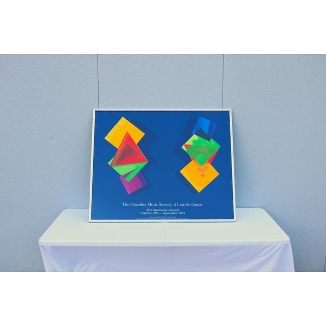 Fabulous Lincoln Center's fine silkscreen limited-edition print by Dorothea Rockburne titled "Mozart and Mozart Upside...