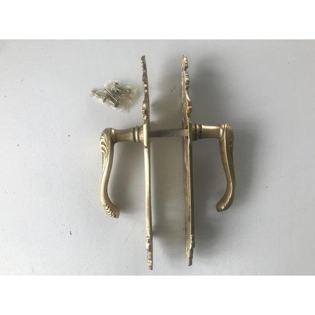 Art Nouveau Brass Handles and Signboards, 1950s, Set of 4 For Sale - Image 11 of 18