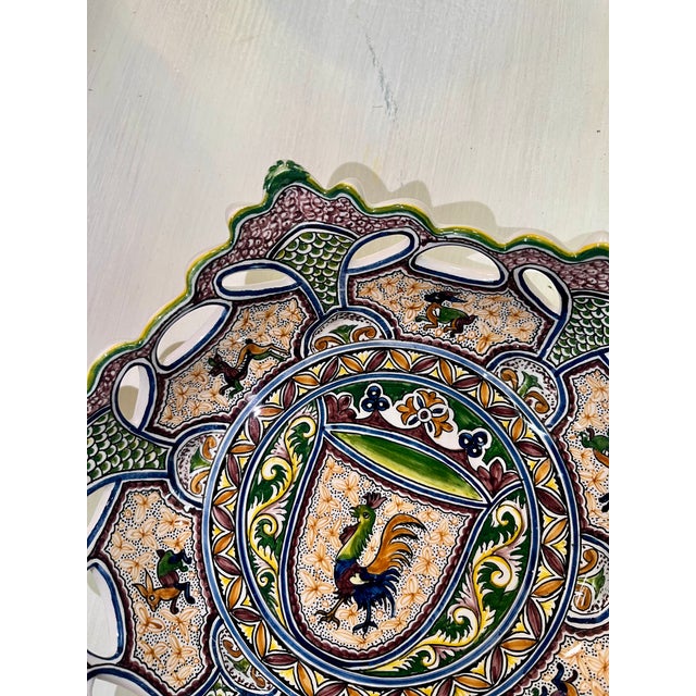 1990s Coimbra Ceramic - Hand Painted Portuguese Fruit Basket 6 For Sale - Image 5 of 10