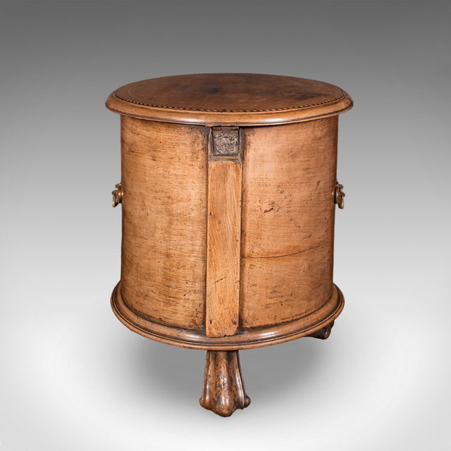 Early 19th Century Antique Cellarette, English, Walnut Wine Cooler Stand, Side Table, Regency, 1820 For Sale - Image 5 of 12