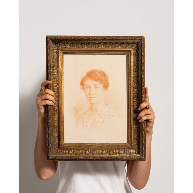 A 20th century oil on canvas from France. Presented under glass in its original frame, ready to hang. A compelling...