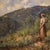 Italian School, Landscape with Figure Painting, 1914, Oil on Canvas For Sale - Image 3 of 16