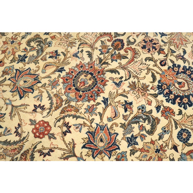 Early 20th Century Antique Zabihi Collection Persian Qum Room Size Rug For Sale - Image 5 of 11