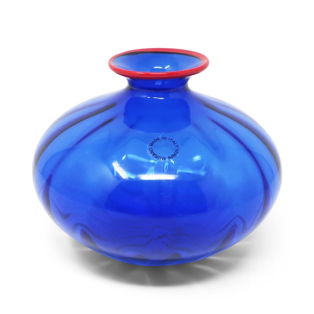 Contemporary Venini Murano Glass Vase For Sale - Image 3 of 8