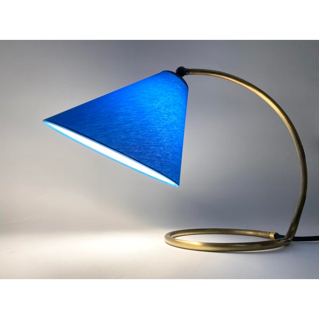 Vintage Table Lamp with Organically Shaped Brass Base, 1950s For Sale - Image 17 of 18