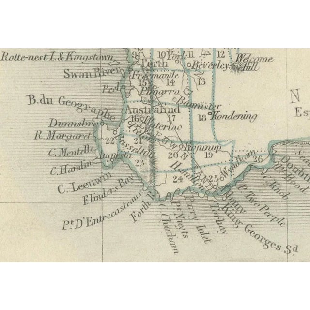 The image is an original historical map of australia from the year 1851, created by john rapkin with illustrations by j....