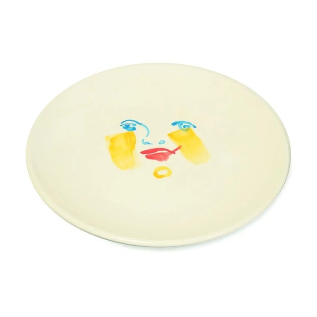 Yellow brush is a beautiful hand-made flat ceramic dish realized by the russian artist, anastasia kurakina in 2019. Signed...