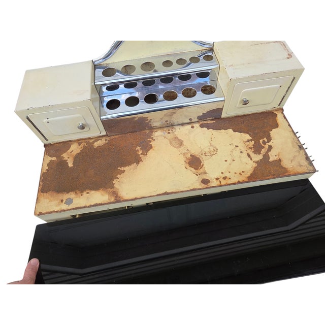 Antique Industrial Art Deco Doctors Dental Cabinet Curio Metal Hutch Apothecary ! For Sale - Image 9 of 18