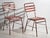 Antique Red and White Terrace Chairs, 1920s, Set of 4 For Sale - Image 6 of 18