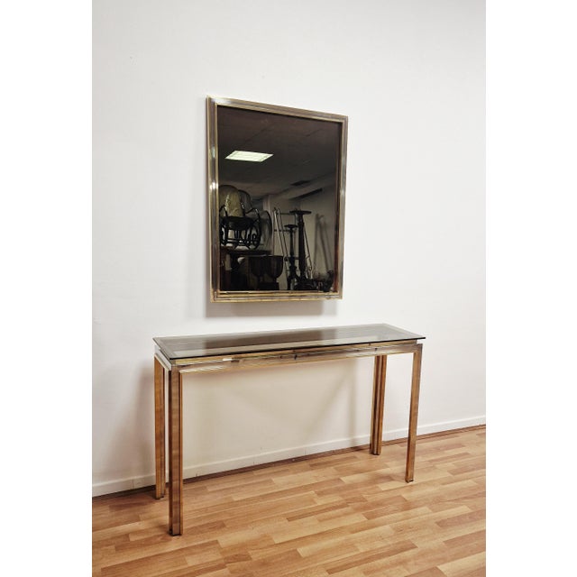Vintage Italian Furniture Set with Console Table and Wall Mirror, 1970s, Set of 2 For Sale - Image 3 of 10