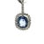 Modern Vintage 10k White Gold Ceylon Sapphire and Diamond Dangle Earrings, Pair For Sale - Image 3 of 7