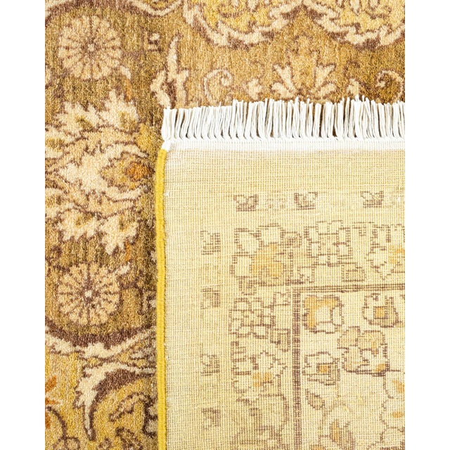 2000 - 2009 Mogul, One-of-a-Kind Hand-Knotted Area Rug - Green, 6' 2" x 9' 2" For Sale - Image 5 of 8