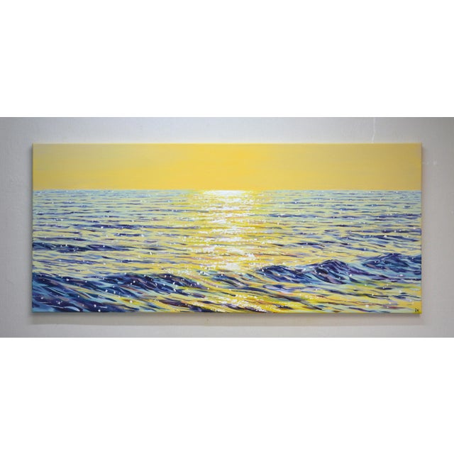 In this painting, I sought to capture the tranquil yet dynamic essence of the ocean at sunset. Using acrylics, I blended...