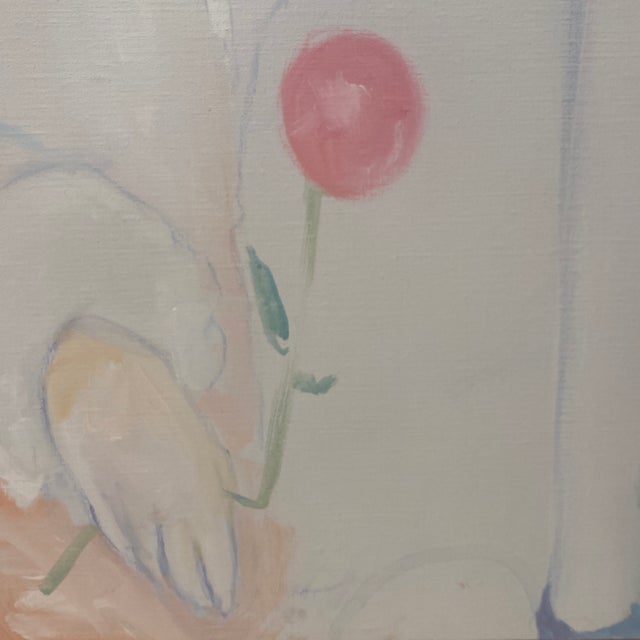 1982 Portrait Painting on Linen by Mary Howe Kiraly, Signed With Provenance & Floater Frame For Sale - Image 6 of 12
