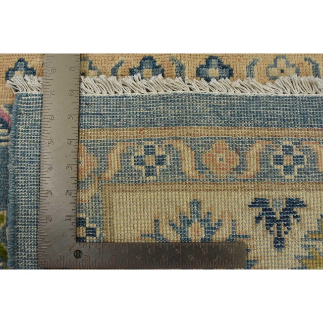 Kazak Rug 5’6” X 7’10” Blue Wool Tribal Hand-Knotted Oriental Carpet For Sale - Image 15 of 15