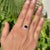 Art Deco Luxury 1.12ct Blue Sapphire & Diamond Statement Ring Size 8 in 14k Gold For Sale - Image 3 of 16