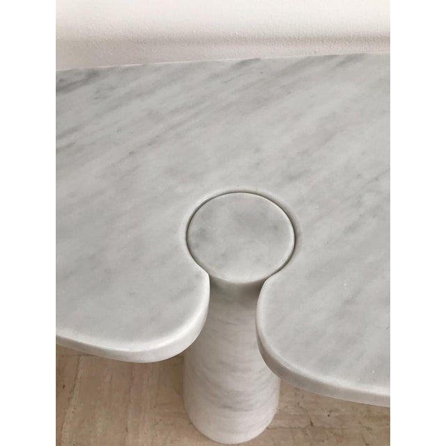 Italian Console Table in White Marble by Angelo Mangiarotti for Skipper, 1990s For Sale - Image 14 of 18