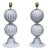 Light Pale Blue-Grey Blown Murano Glass Table Lamps, 1980s, Set of 2 For Sale