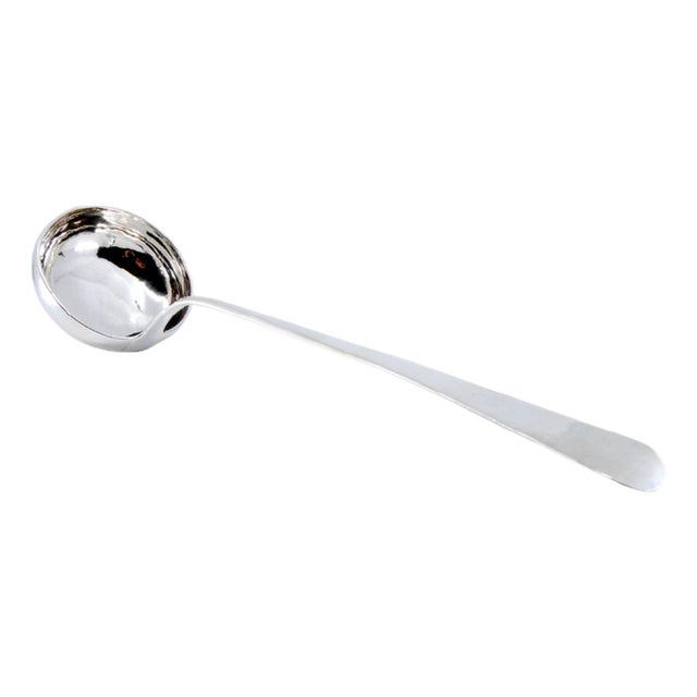 Plain Silver Soup Ladle with Handle For Sale