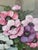 Cream Vintage Original Flower Oil Painting, Signed Floral Still Life For Sale - Image 8 of 12