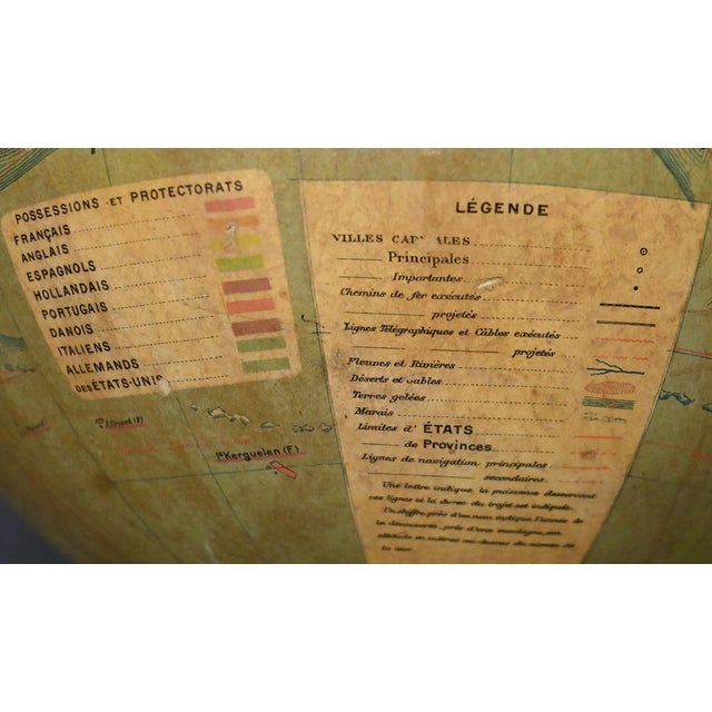 Late 19th Century Globe from J. Forest, 1890s For Sale - Image 10 of 18
