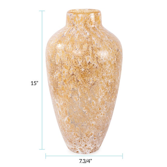 Glass Zynsky Art Glass in Soft Amber- Tall For Sale - Image 7 of 10