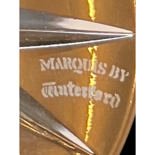 Traditional Pair of Late 20th Century Marquis by Waterford Crystal Candlesticks For Sale - Image 3 of 3