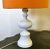 Orange Midcentury Modern Danish Ceramic Table Lamp with Orange Shade, 1970s For Sale - Image 8 of 12