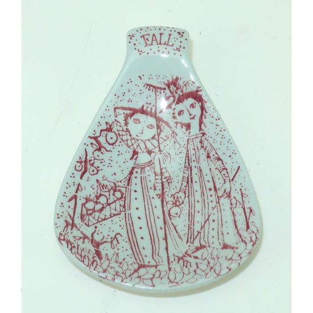 Bjorn Wiinblad Seasons Spoon Rests With Original Nymolle Box, 1960’s For Sale - Image 9 of 12