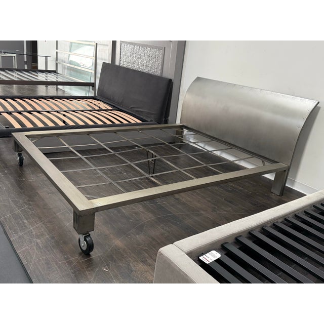 Industrial Queen Size Industrial Steel Bed Frame For Sale - Image 3 of 12