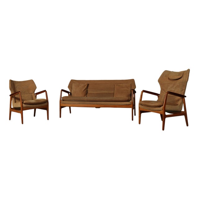 Seating Group Edith by Arnold Madsen & Henry Schubell for Bovenkamp, 1960s, Set of 3 For Sale