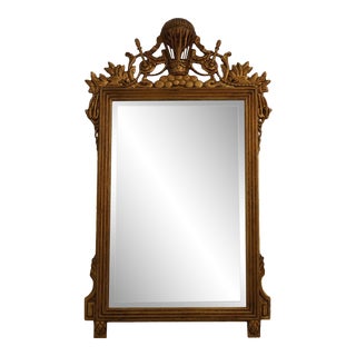Labarge Italian Gold Finish Balloon Top Mirror For Sale