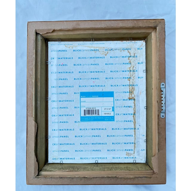 Wood Late 20th Century Original Oil Twin Sails on Canvas, Signed by Artist For Sale - Image 7 of 8