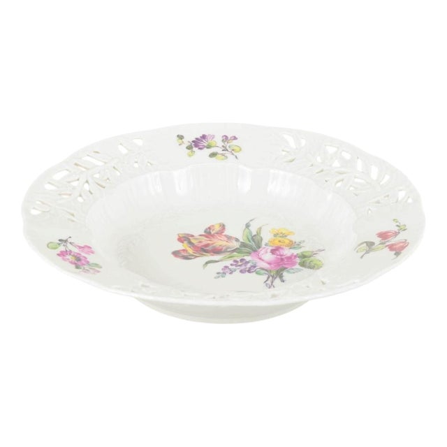 Deep Porcelain Plate with Floral Motif from Royal Copenhagen, Early 20th Century For Sale