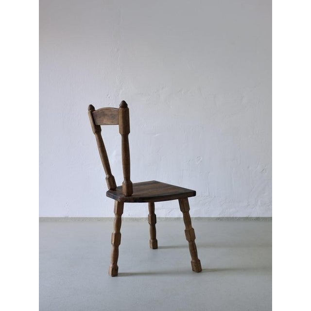 Brutalist Sculptural Tripod Dining Chairs, 1970s, Set of 4 For Sale - Image 7 of 10
