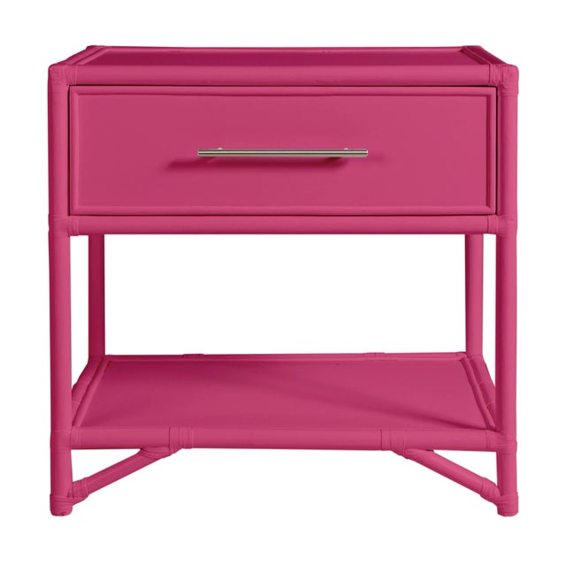 Olympia One-Drawer Nightstand in Hot Pink For Sale In West Palm - Image 6 of 6