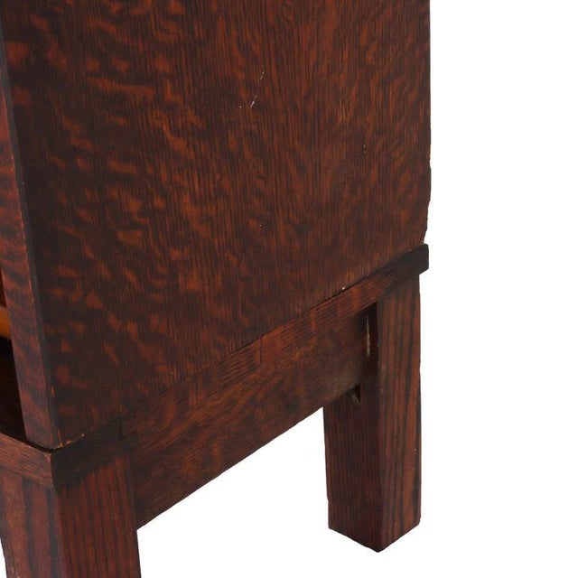 Arts & Crafts Lundstrom Quarter Sawn Oak Stack Barrister Bookcase C1910 For Sale - Image 6 of 15