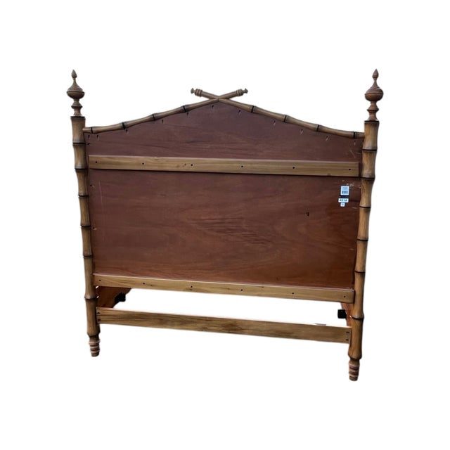 Wood Bernhardt British Colonial Style Queen Size Bed For Sale - Image 7 of 10